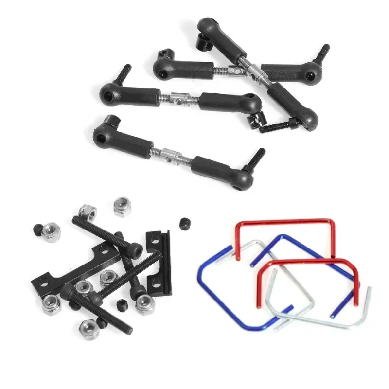 Kit de barra estabilizadora ancha delantera y trasera para coche RC, accesorios de piezas de mejora de coche Trxs 1/16 Slash e-revo RC