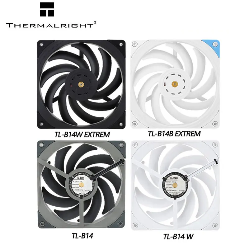 ثيرمالييت TL-B14B إكستريم/TL-B14W/TL-B14 140 مللي متر وحدة معالجة خارجية للحاسوب مروحة 2000RPM 4PIN PWM عالية الأداء مروحة تبريد هادئة