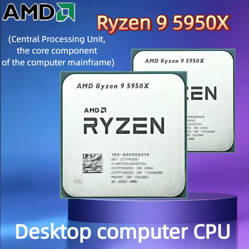 AMD R9 5950X Ryzen 9 5950X Nuevo 3.4 GHz 16 núcleos 105W Socket AM4 Socket AM4 pero sin enfriador