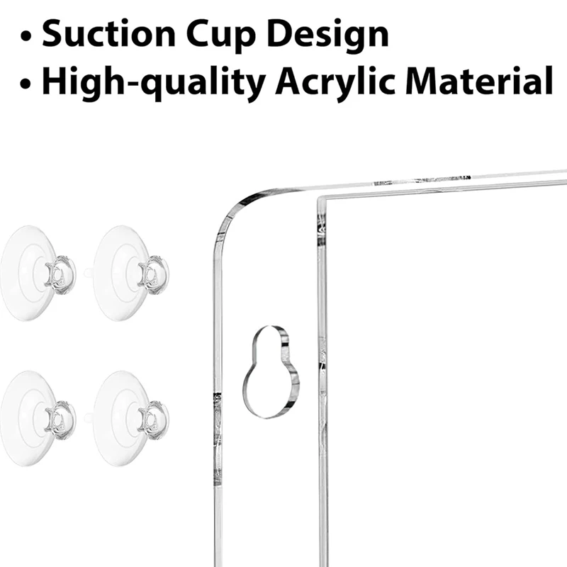 Suporte acrílico claro do sinal, Wall Mount Display Frame, acrílico Sign Holder, 8.5X1 1 Polegada, 4pcs