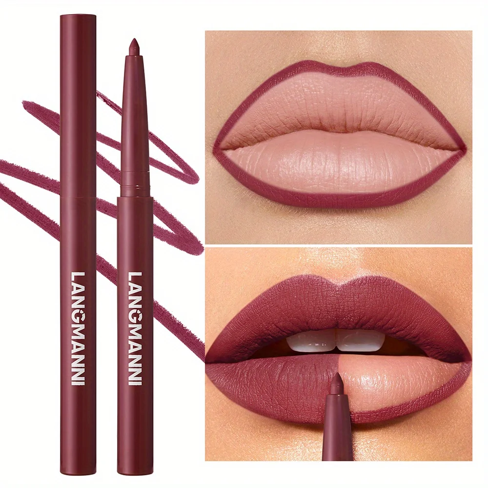 Delineador labial fosco à prova d'água de longa duração copo antiaderente batom caneta contorno linha labial