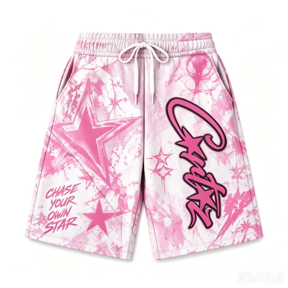2026 Summer Y2K Harajuku Street Fashion Letter Print Shorts Fashion High Street Loose Couple Basketball Short Causal Pants
