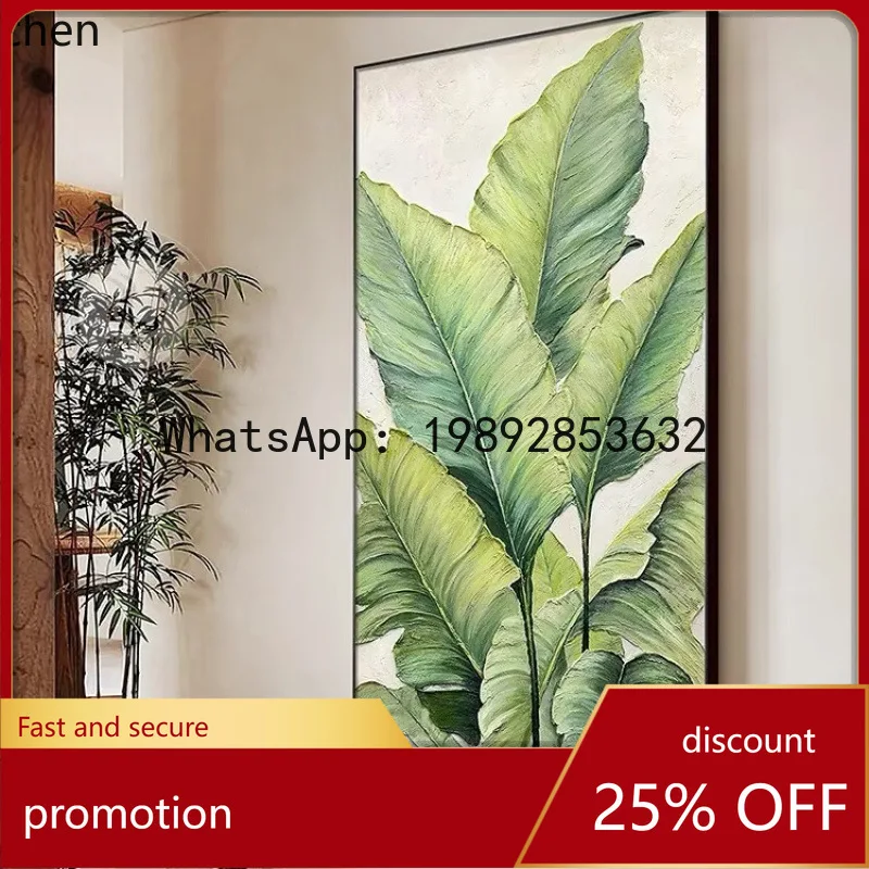 minimalist entryway decorative painting - oil painting with thick oil texture