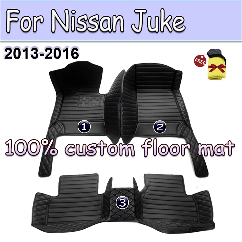 

Автомобильный напольный коврик для Nissan Juke F15 2013 ~ 2016, коврик для защиты от грязи, уменьшающий трение, автомобильный коврик, водонепроницаемый напольный коврик, автомобильные аксессуары