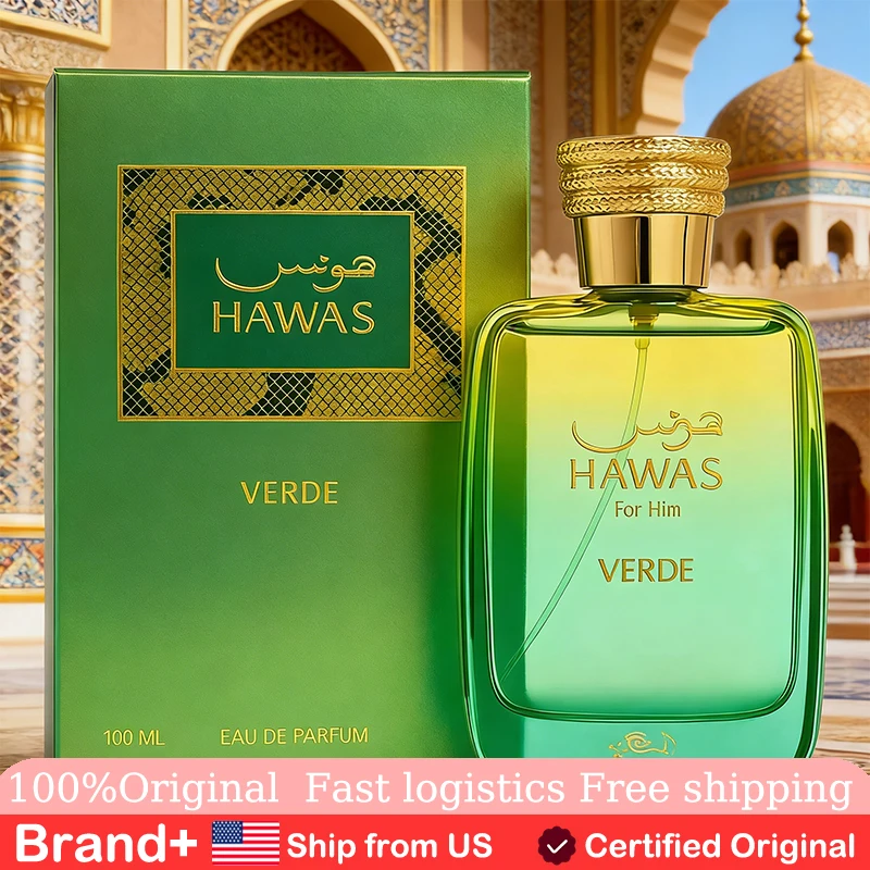 

Hawas Verde for Men Eau De Parfum Men 100ML Hair and Body Spray Birthday Gift Long Lasting Fragrance Cologne Portable Natural