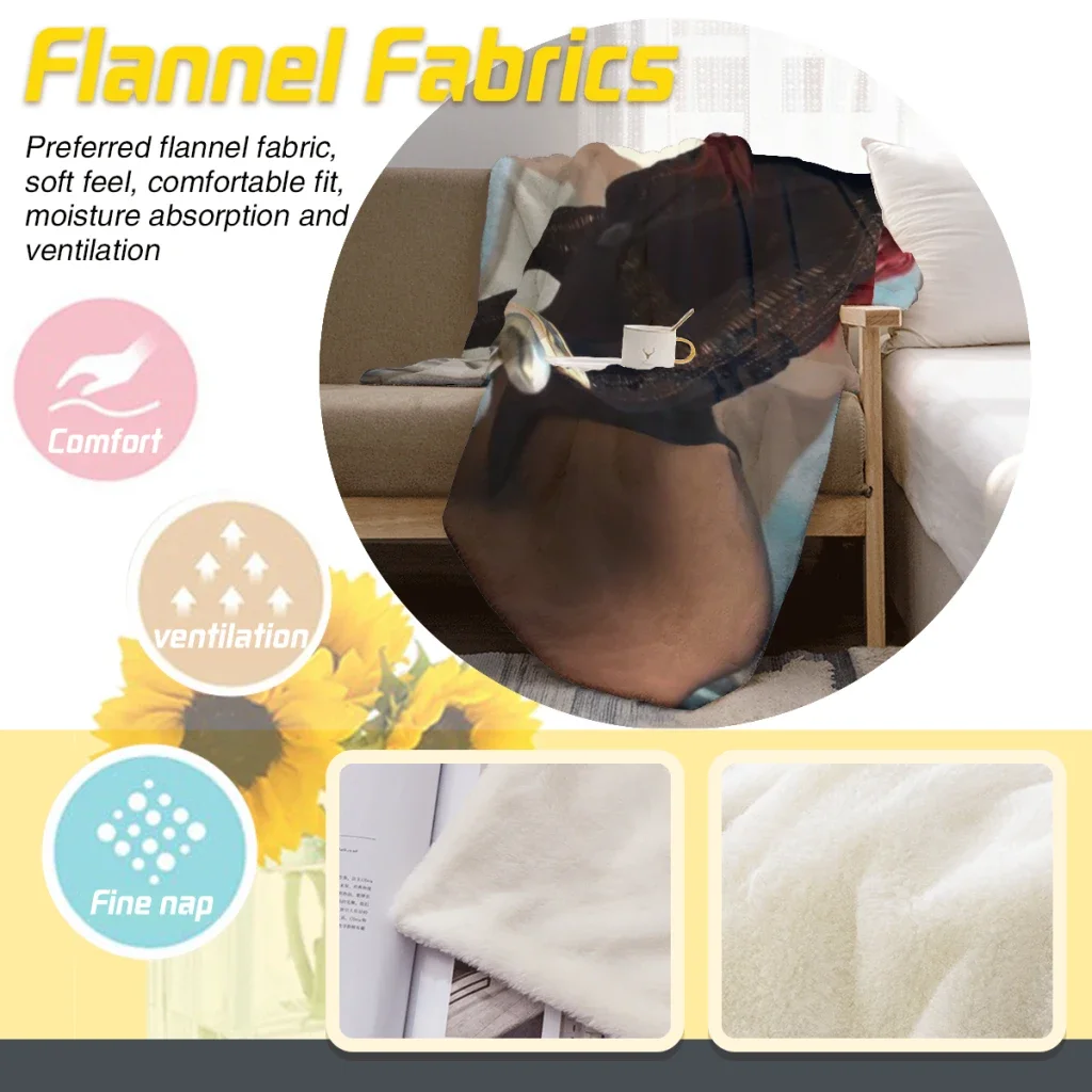 Singer D-Dua Lipas Summer Blanket Thin Blanket for Couch Sofa Warmth Bed Artificial Flannel Blankets Comfortable