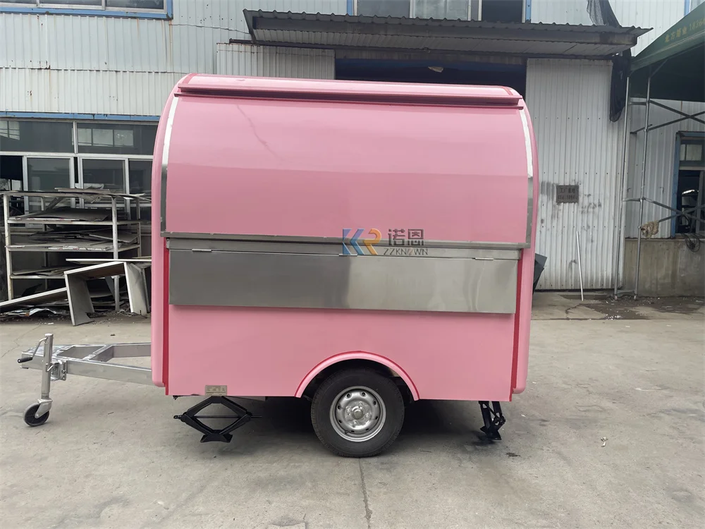 Rimorchio per caffè per hot dog, snack da strada, chiosco per gelato, attrezzature da cucina mobili, rimorchio per camion fast food