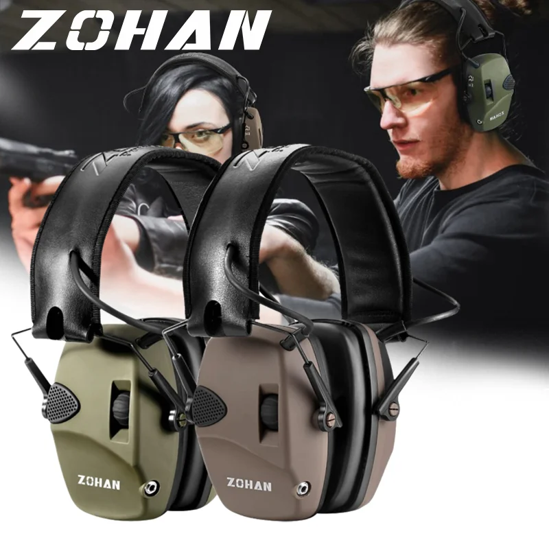 

ZOHAN Shooting Electronic Earmuff Active Noise Reduction Ear Protection Protecter Hearing Protection with 4X Sound Amplification