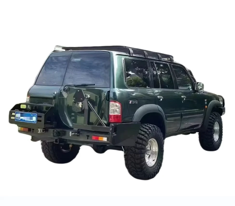 Steel Rear Bumper for Nissan Patrol Y61 GU Heavy Duty Off Road Protection Guard Styling Accessories Parts