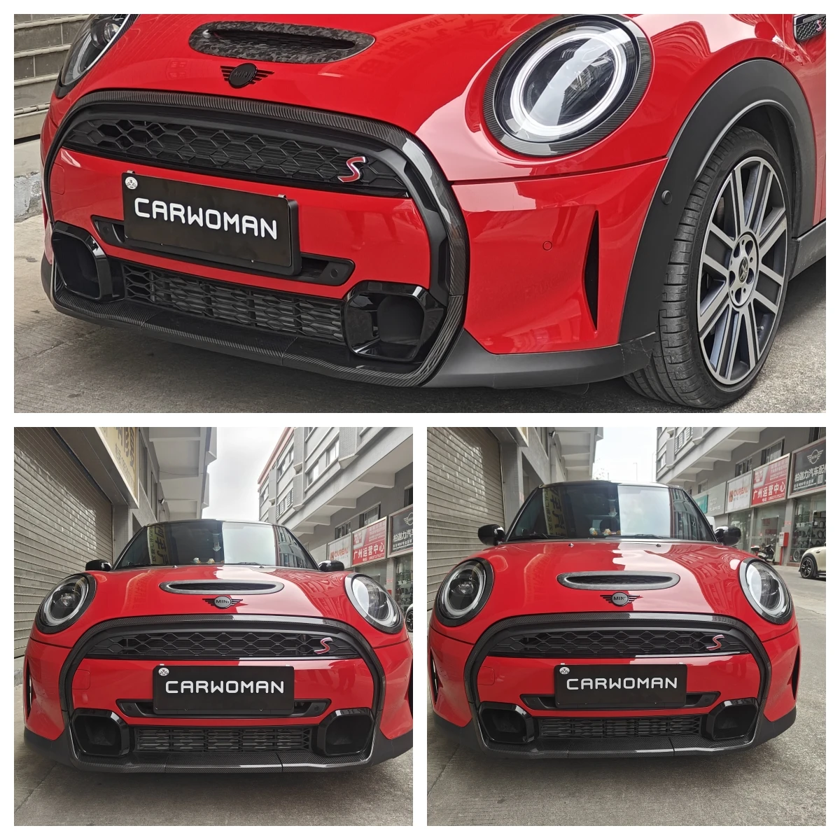 

Real 3K Twill Dry Carbon Fiber Style Glossy Matt Black Color Forged Front Grill Surround For LCI2 Mini Cooper F56 F55 F57