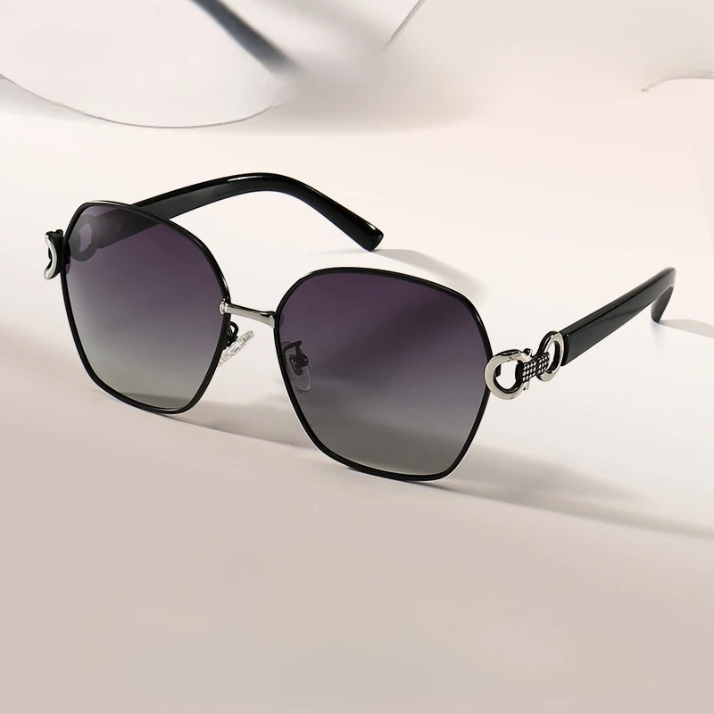 

Винтажные поляризационные солнцезащитные очки большого размера с бабочкой, женские ретро-двойные кольца, квадратные солнцезащитные очки с градиентом, женские UV400 Gafas