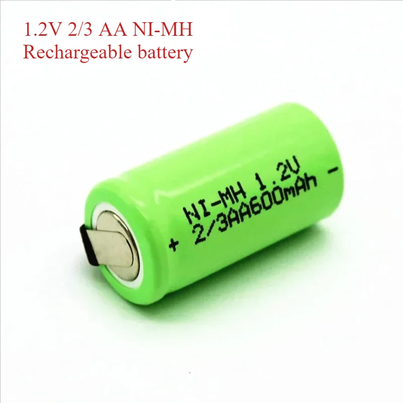 4/6/8pcs 2/3AA Ni-MH Battery AA 1.2V 600mAh Rechargeable Battery With Pins Wholesale