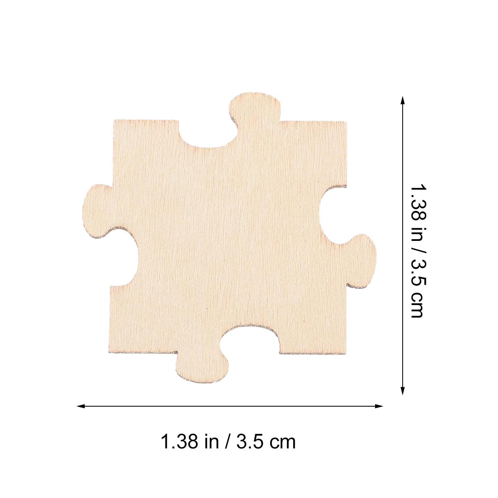 100 Pcs DIY Building Block Puzzle Wood Wooden Jigsaw Puzzles Blank to Draw on for Kids Button