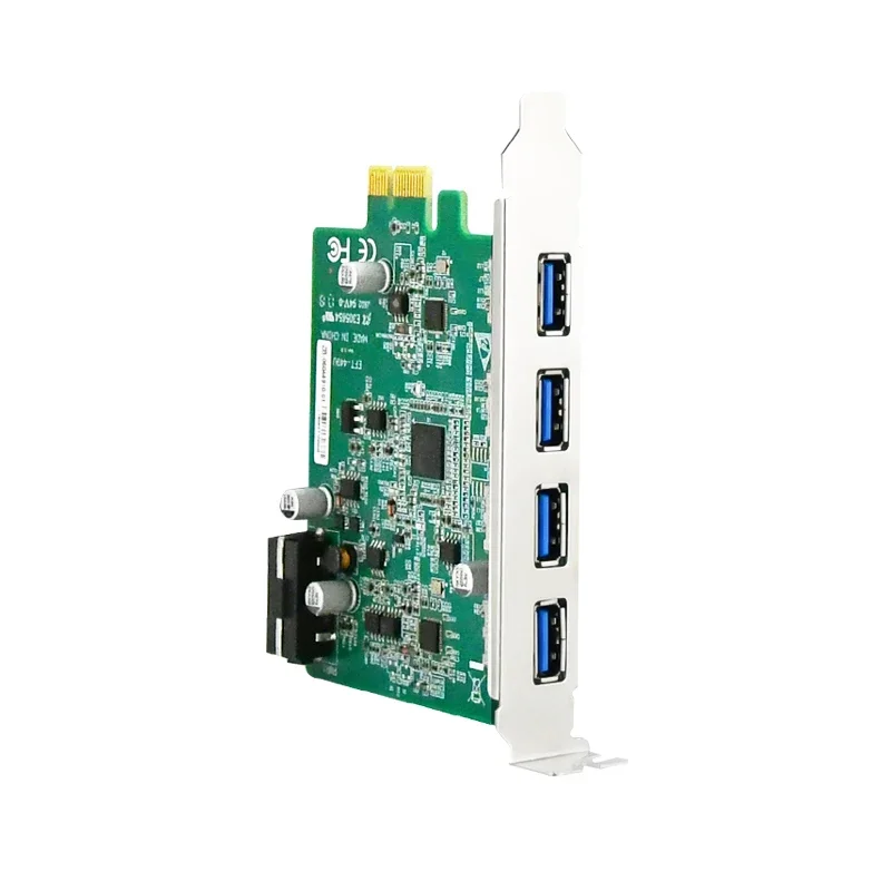 

Adipcom EFT-449U PCI-Express To 4 Port USB3.0 Gen2 ASM1042A Chipset Expansion Card 5GT/s Adaptor Card For Computer PC industrial