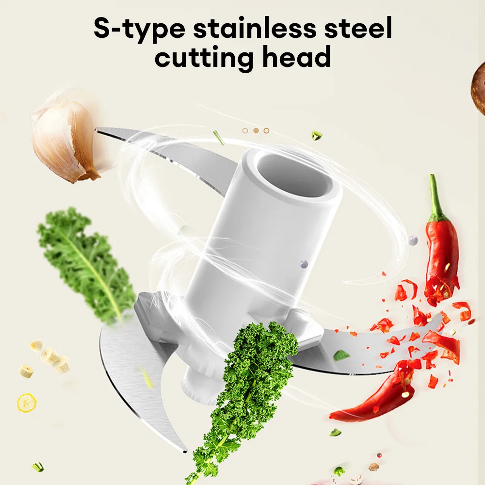 Mini Electric Garlic Press Wireless Garlic Chopper USB Charging Meat Grinder Vegetable Fruit Onion Food Shredder Kitchen Tool