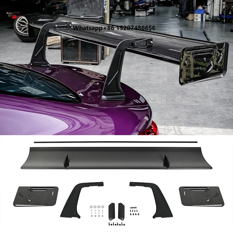 Rear Spoiler V1 Style Dry Carbon Fiber Fixed Wing Spoiler Car Modification Spoiler for High Quality