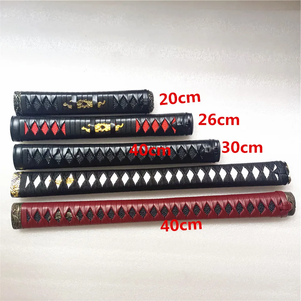 Nice 15cm.20cm,26cm,30cm,40cm manico Tsuka per spada giapponese Katana Rayskin e Fuchi Kashira di alta qualità