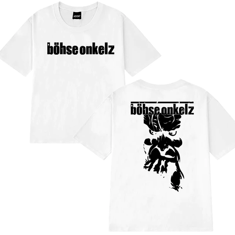 Hot Rock band böhse onkelz Double Sided print short sleeve T-shirts vintage Hip Hop Cotton T