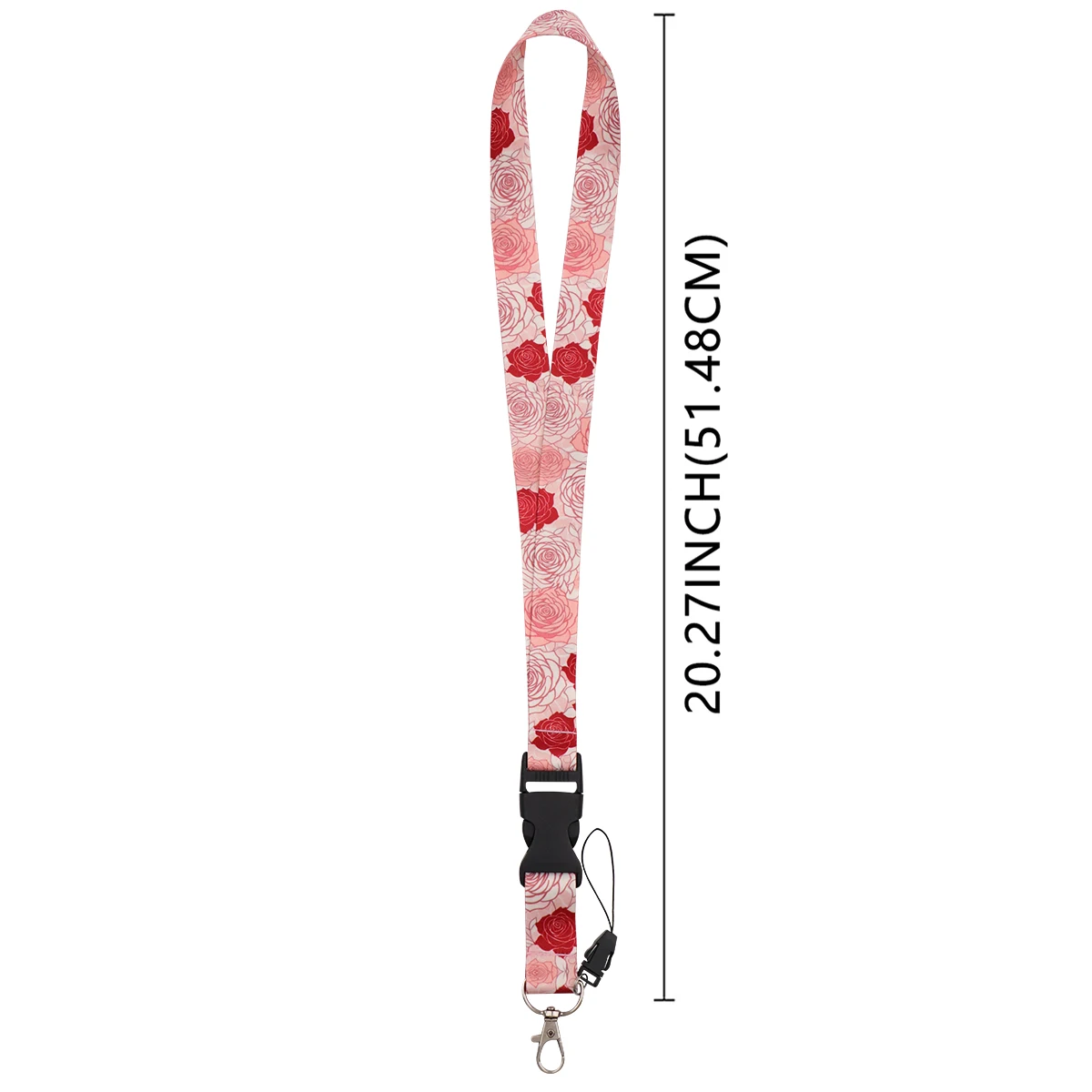 Rose Lanyards Quotations Neck Strap For Student ID Card Badge Butterfly Keychain Holder DIY Hanging Rope Phone Accessories