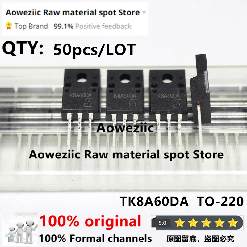 

Aoweziic 2018+ 50pcs 100% New Imported Original K8A60DA TK8A60DA TO-220F Iiquid Crystal Field Effect Transistor 8A 600V