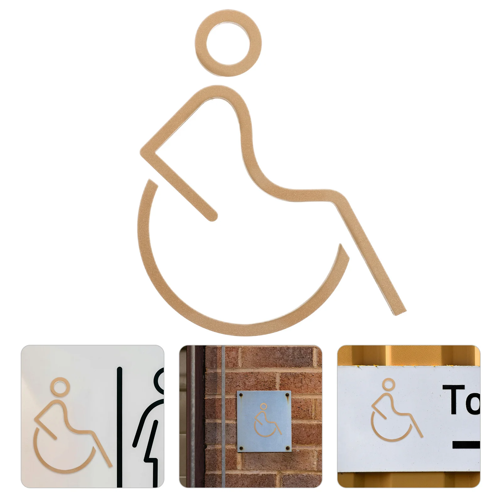 

Wheelchair Accessible Sign Acrylic Disabled Restroom Decal For Unisex Bathroom Public Facility Restaurant Shopping Mall Office