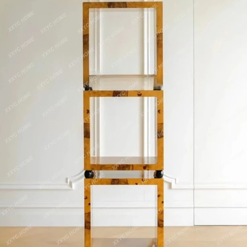 

Винтажный книжный шкаф из массива дерева в стиле старинных семейных реликвий, декоративная полка для дома, витрина для предметов искусства