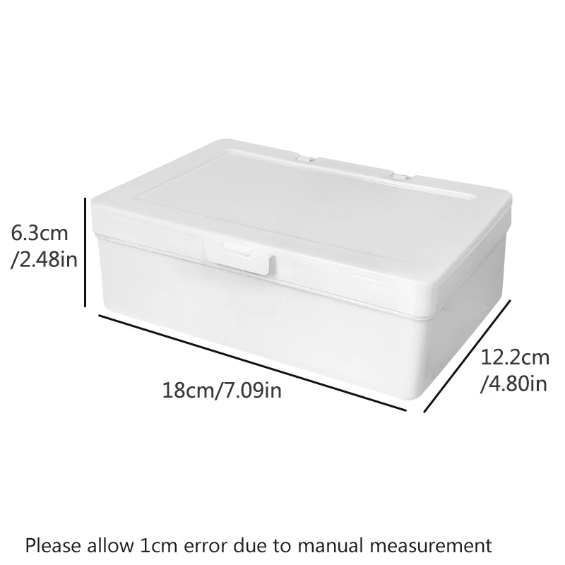 1 Pc White Flip-top Storage Box Card Sticker Hand Account Material Desktop Sundry Stationery Dust Box