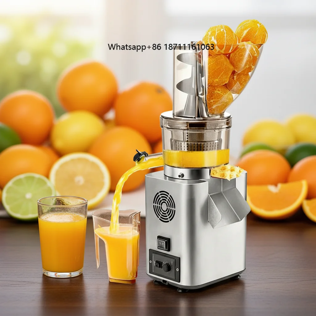 Commercial Desktop 500W/750W/1200W Masticating Juicer Motor Soft Fruits Carrots Slow Cold Press Juice Extractor CE/FCC/UL Report