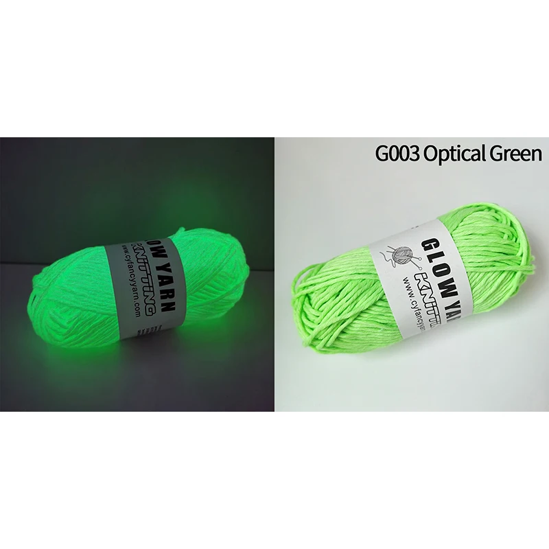 New Functional Yarn Glow in the Dark Polyester Yarn for Hand Knitting Sweater Hat Carpet Glowing Luminous Yarn