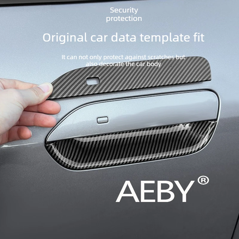 

AEBY For BYD Atto 2 Smart Driving Editio 2024-2025 Carbon Fiber Door Handle & Cup Cover,Anti-Scratch Protective Film,Accessories
