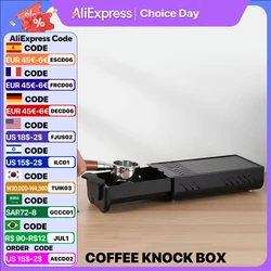 Mini Coffee Knock Box Drawer Type Stainless Steel Coffee Ground Knock Container Bucket Box With Rod For Barista
