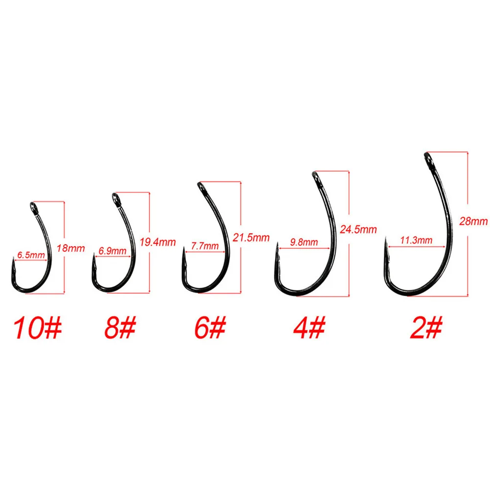 Available High Quality Carp Fishing Hooks High Carbon Steel Barbless Fishhooks Model Optional Model Package List