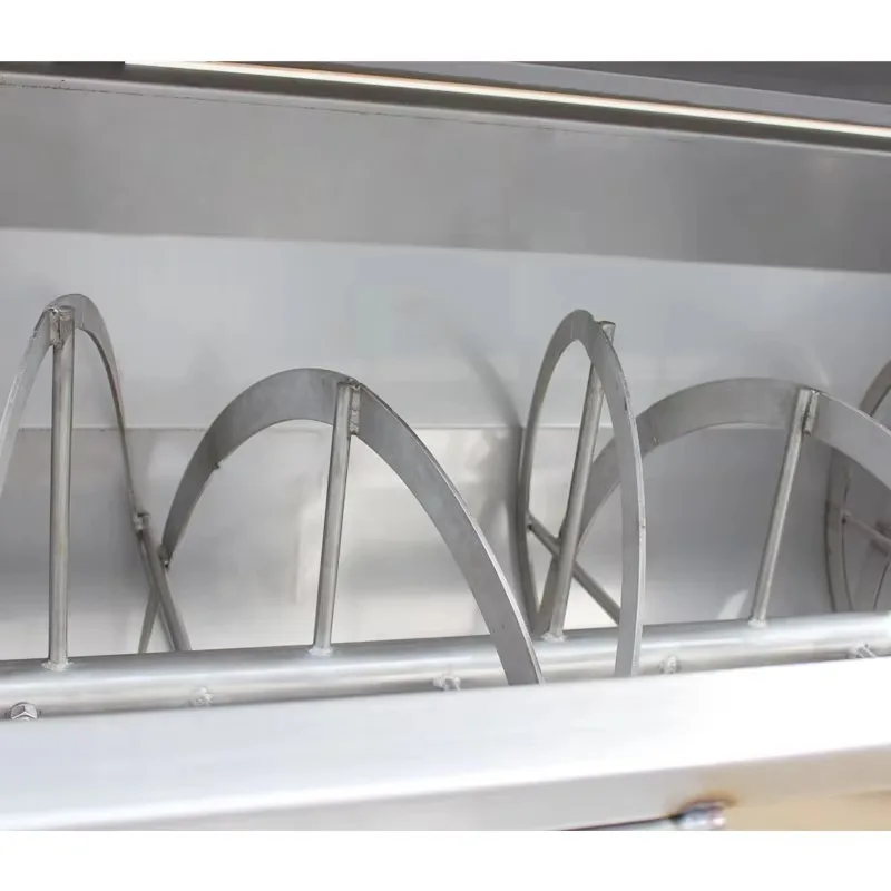 เครื่องผสมผงแห้งสแตนเลสแบบแนวนอนชนิดริบบิ้น สำหรับผงเคมีแห้ง 110V/220V/380V/440V