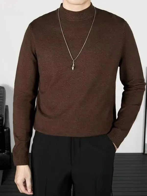 

Мужская термофутболка с высоким воротником и длинным рукавом, осенне-зимняя, из немецкого бархата, для ношения под одеждой, приталенная, молодежная, стильная, модная.