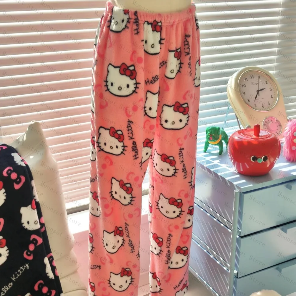 2026 جديد مرحبا كيتي منامة السراويل أنيمي المرأة بنطلون بيجاما الكرتون زوجين المنزل ملابس خاصة بنطلون الترفيه المنزل الملابس #1