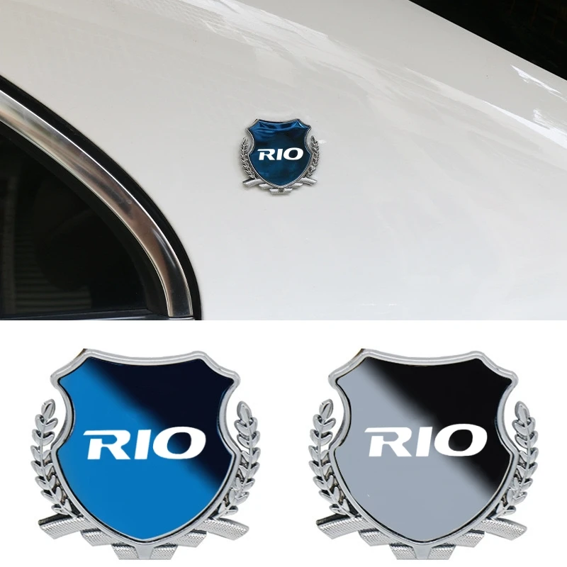 

Metal Car Trunk Window Side Emblem Badge Decal Sticker For KIA RIO 2 3 4 5 Xline x line car Accessories