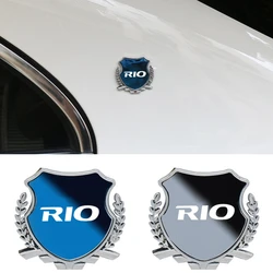 Metal Car Trunk Window Side Emblem Badge Decal Sticker For KIA RIO 2 3 4 5 Xline x line car Accessories