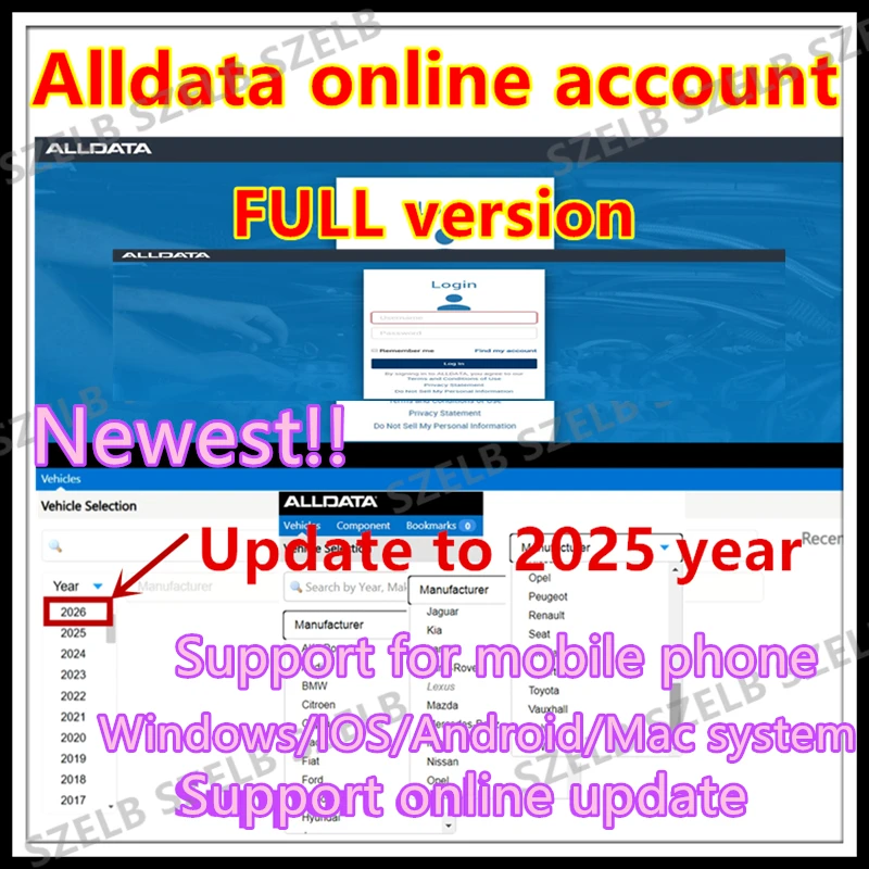 

2025 Online Account for Alldata 2025 Autodata Haynes mit chell Car Repair Software 2025 alldata online software Wiring Diagrams
