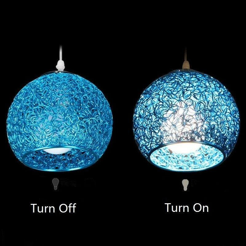 Lampada a sospensione da cucina plafoniere per camera da letto lampada per Hotel illuminazione lampadario blu