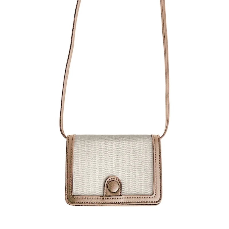 Płócienne torebki torby na ramię mała szminka kosmetyczna torebka torba Crossbody kosmetyczka czarna/morelowa/brązowa/Khaki 517D