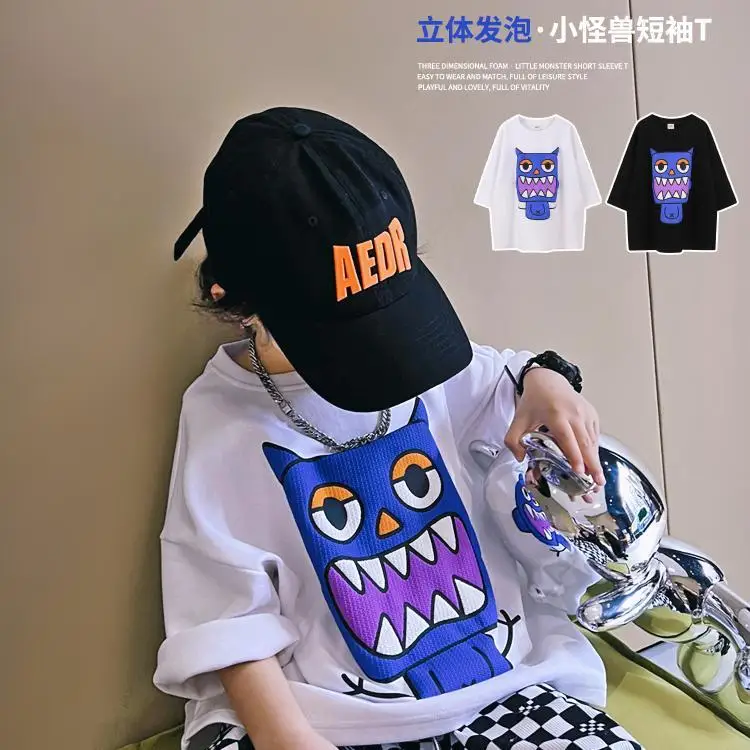 

Children 'S Cartoon Printed Children 'S Short-Sleeved T-shirt Medium And Big Children 'S Casual 2022Summer New Boys' Half Sleeve