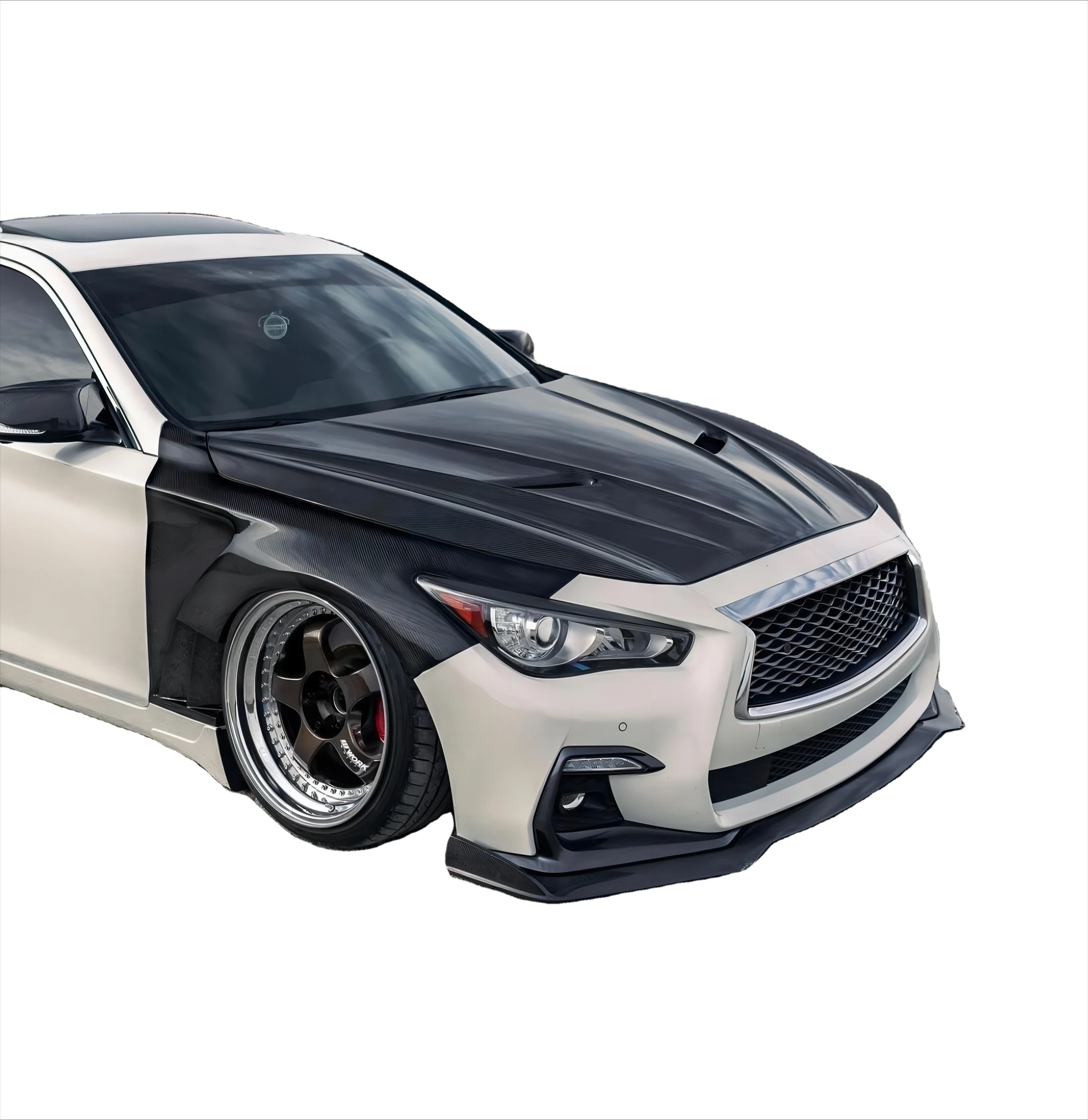 

Q50 углеродное волокно S Style Hood для infiniti q50 Carbon Fiber hood