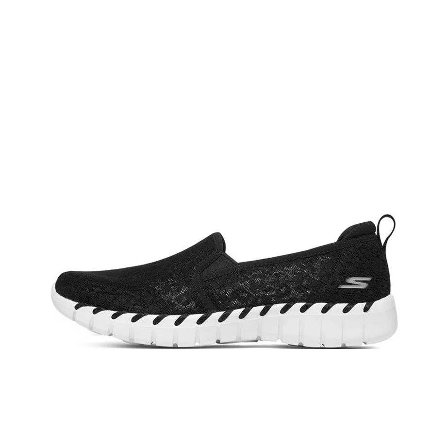 Skechers Go Walk Smart 2 Cushioning Abrasion Resistant Low top Casual Shoes Women's Black White 124732-BKW