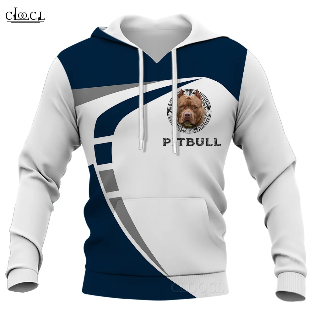 

CLOOCL Men Hoodie Animal Pitbull 3D All Over Printed Women Sweatshirt Harajuku Style Zipper Hooded Pullover Sudadera Hombre