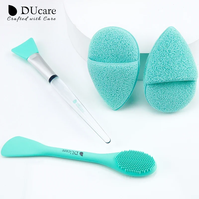 DUcare 4pcs Silicone Face Mask Brush Mask Beauty Tool Soft Facial Mud Mask Brush Body Lotion And Body Butter Applicator Tools