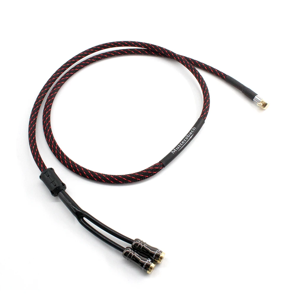 Hifi Canare L-4E6S 3.5mm To 2RCA Female Audio Cable PC Mobilephone Amplifier Interconnect 3.5 Right Angle Jack To Dual RCA Cord