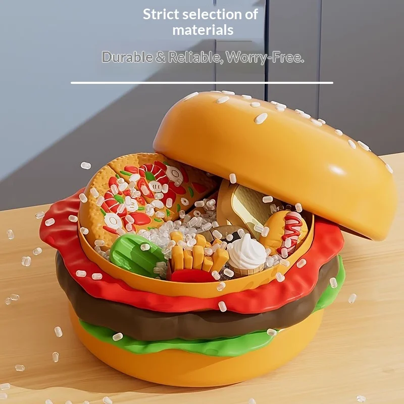 ألعاب ألغاز ماك برجر الكبيرة للأطفال، منتجات ساخنة للعام الجديد للأولاد والبنات من 3 إلى 6 هدية عيد الميلاد في المخزون