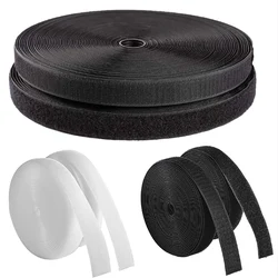 25Meters/Lot 16/20/25/30mm Non-Adhesive Sew on Fastener Tape Hook and Loop Tape No Glue DIY Sewing Craft Supplies