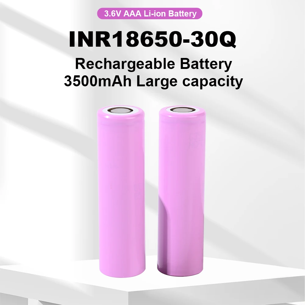 8PC INR18650 30Q 3.7V 18650 Battery 3000mAh 20A Discharge Li-ion Rechargeable Battery ,for All Kinds of Electronic Products