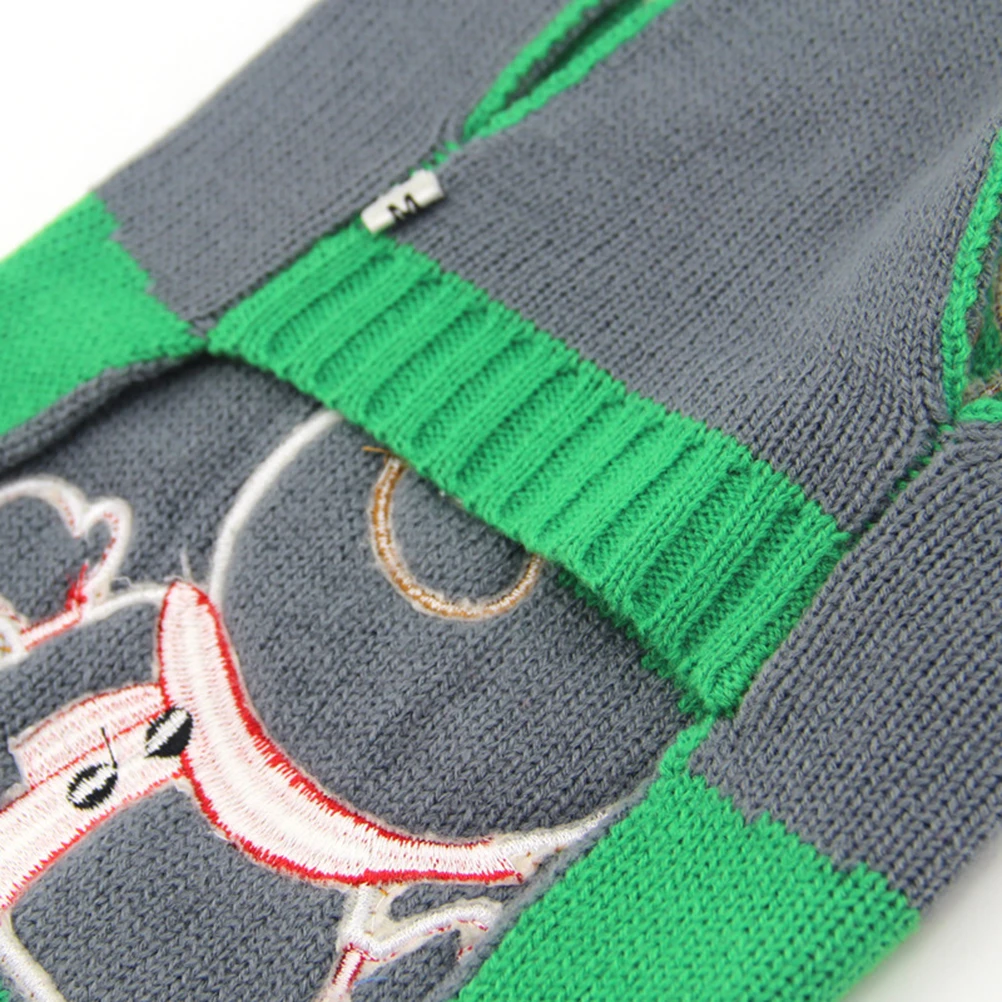 

Pet Dog Clothes Christmas Sweater Snowman Elk Pattern Knitted Sweater Hooded Warm Garment Size Winter Wear